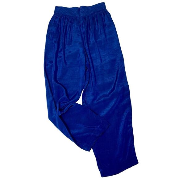 Vintage 90s Electric Blue Palazzo Pant New Name in Town Size Small - Picture 1 of 13